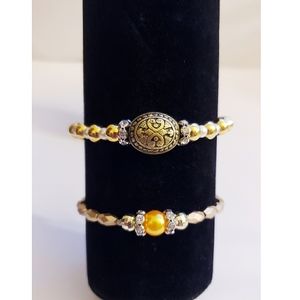 NEW 2 PIECE BEADED BRACELETS